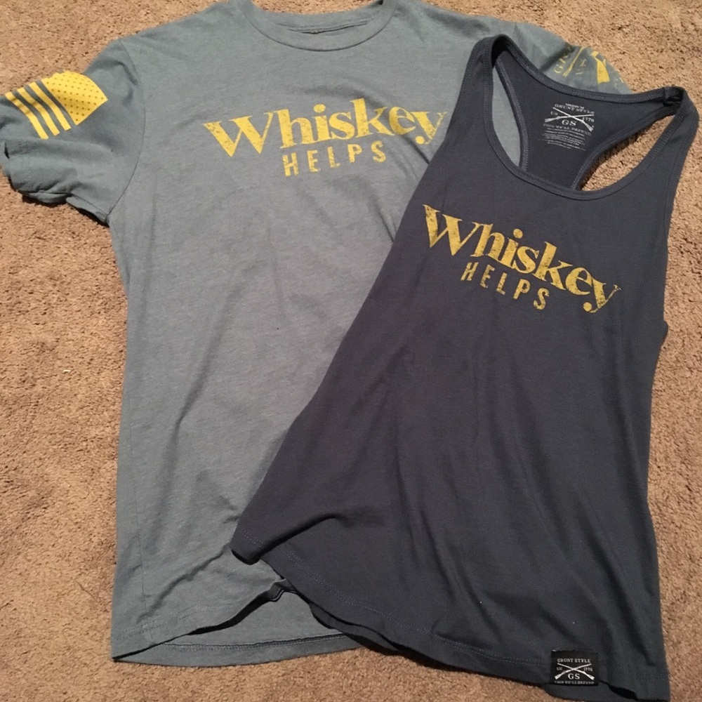 Grunt style whiskey helps shirt and tank top